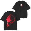 Demon Slayer Tanjiro Kamado Vintage Anime Unisex Washed T-Shirt