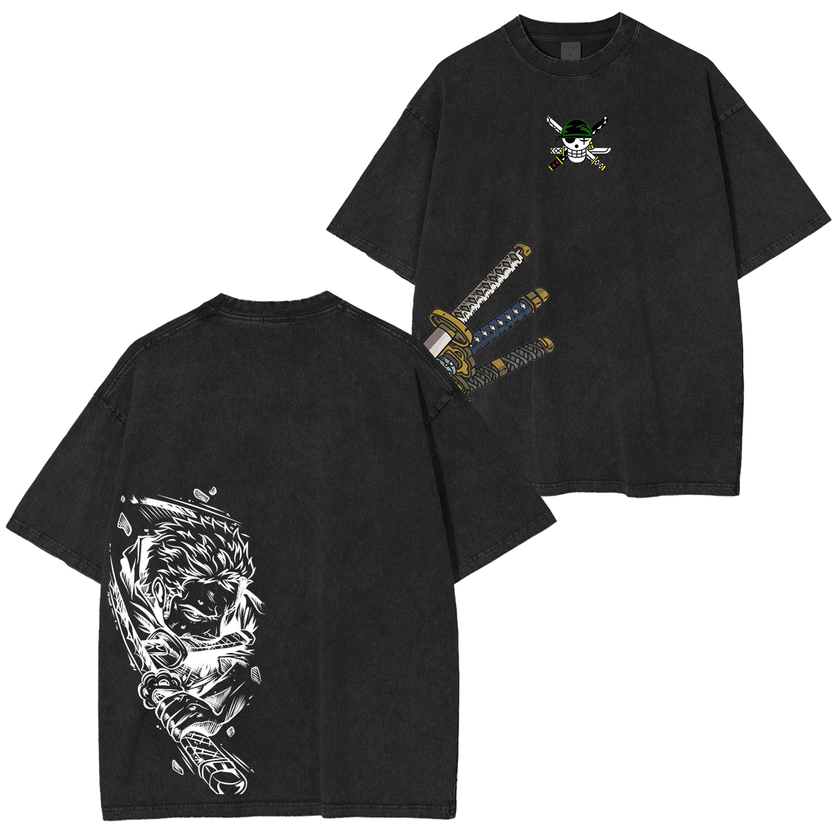 Roronoa Zoro,One Piece Anime Unisex Washed T-Shirt