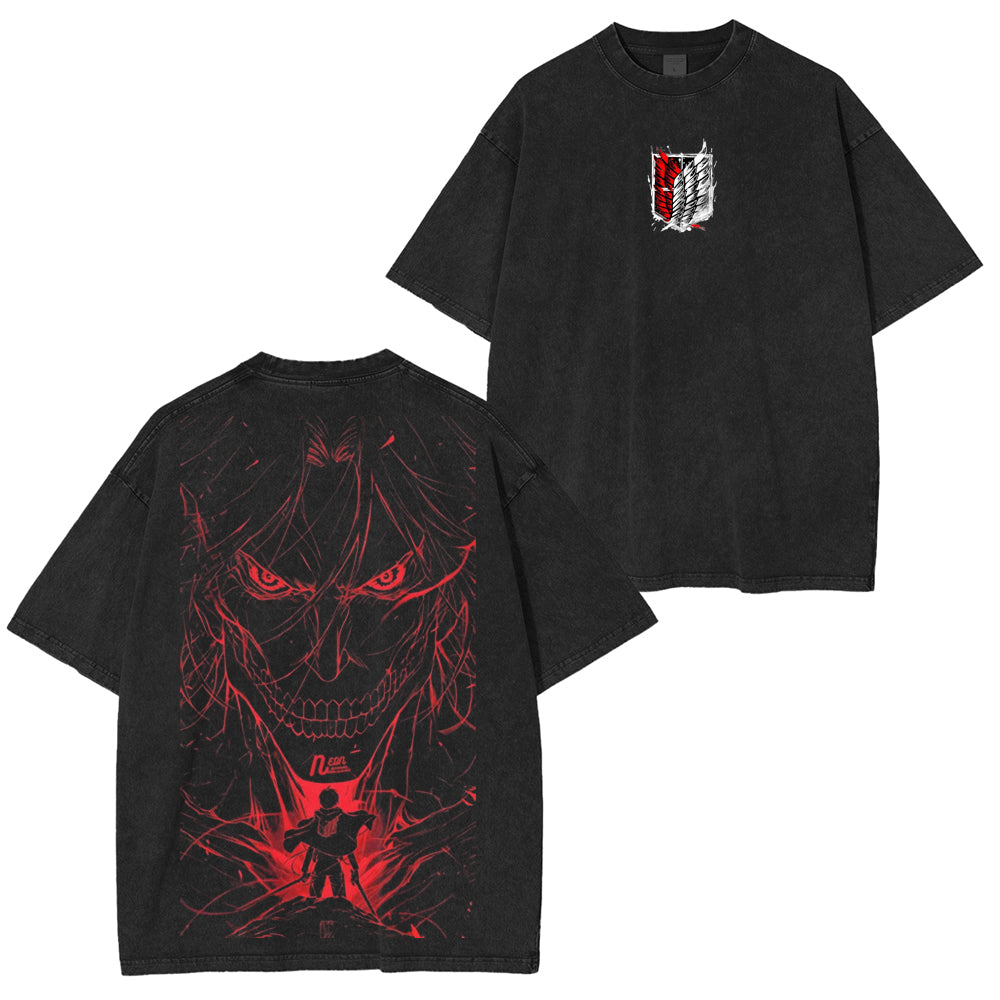 Attack on Titan Eren Yeager Washed Unisex T-Shirt