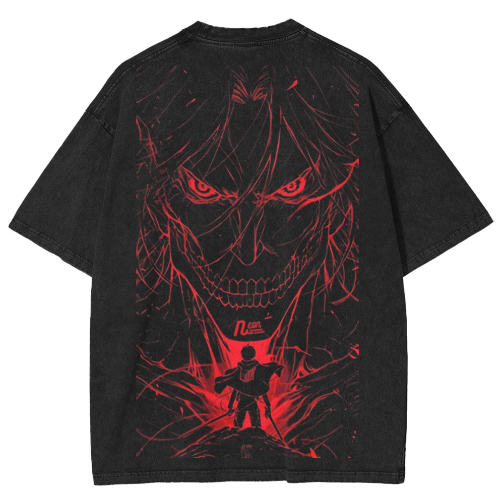 Attack on Titan Eren Yeager Washed Unisex T-Shirt