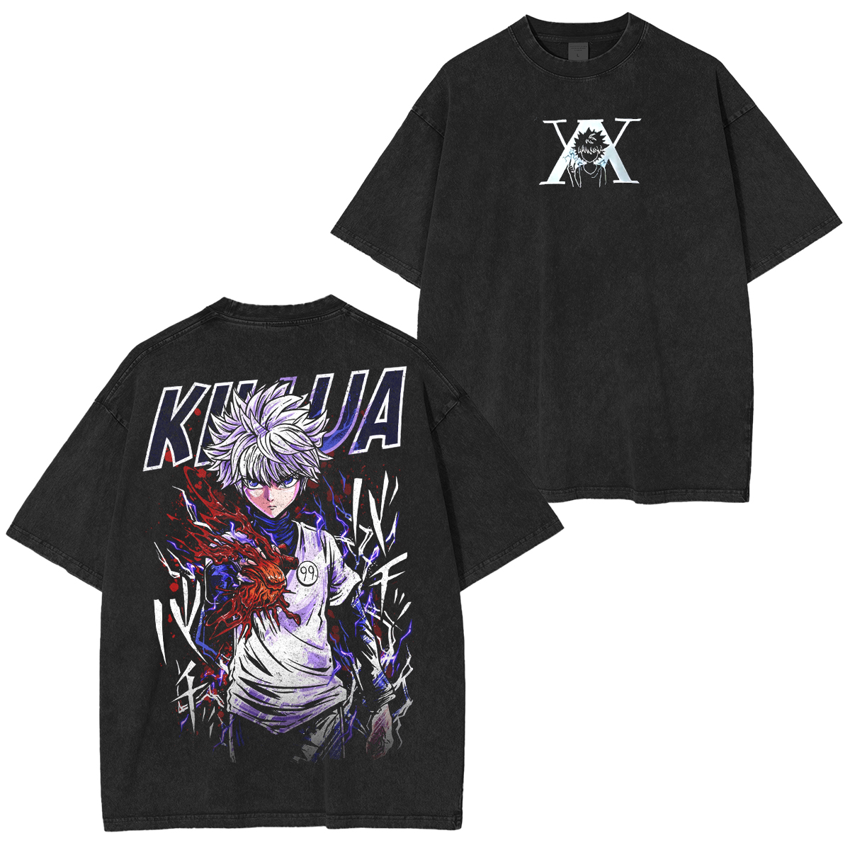 Freecss vs Killua Zoldyck Hunter × Hunter Anime  Unisex Washed T-Shirt