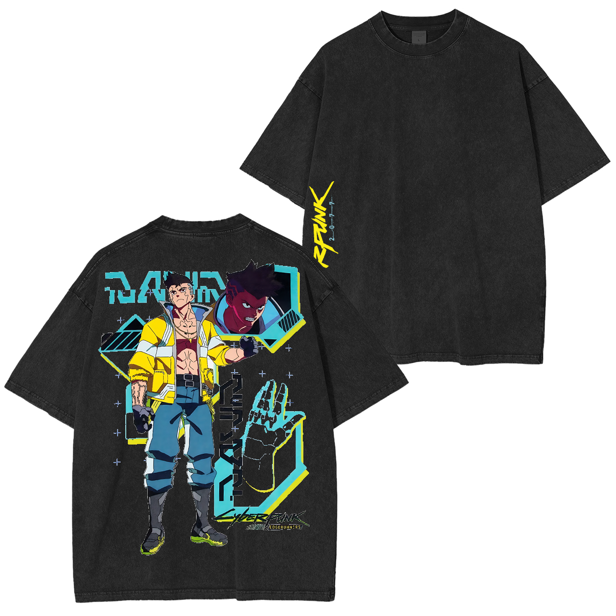 David Cyberpunk 2077 ,Cyberpunk Edgerunners Anime  Unisex Washed T-Shirt