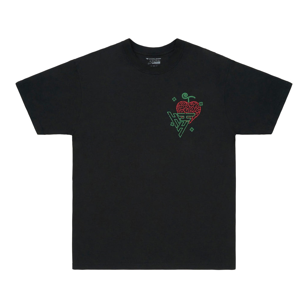 ONE PIECE OPP OPP HEART NEON SHIRT (BLACK)