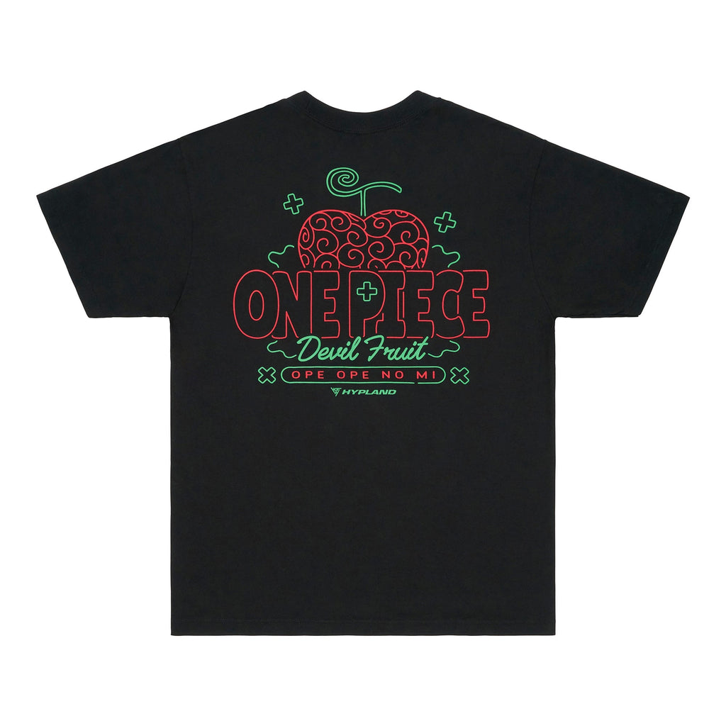 ONE PIECE OPP OPP HEART NEON SHIRT (BLACK)
