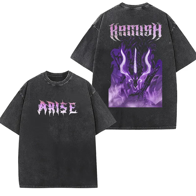 Solo Leveling Arise Printed Unisex Washed T-Shirt