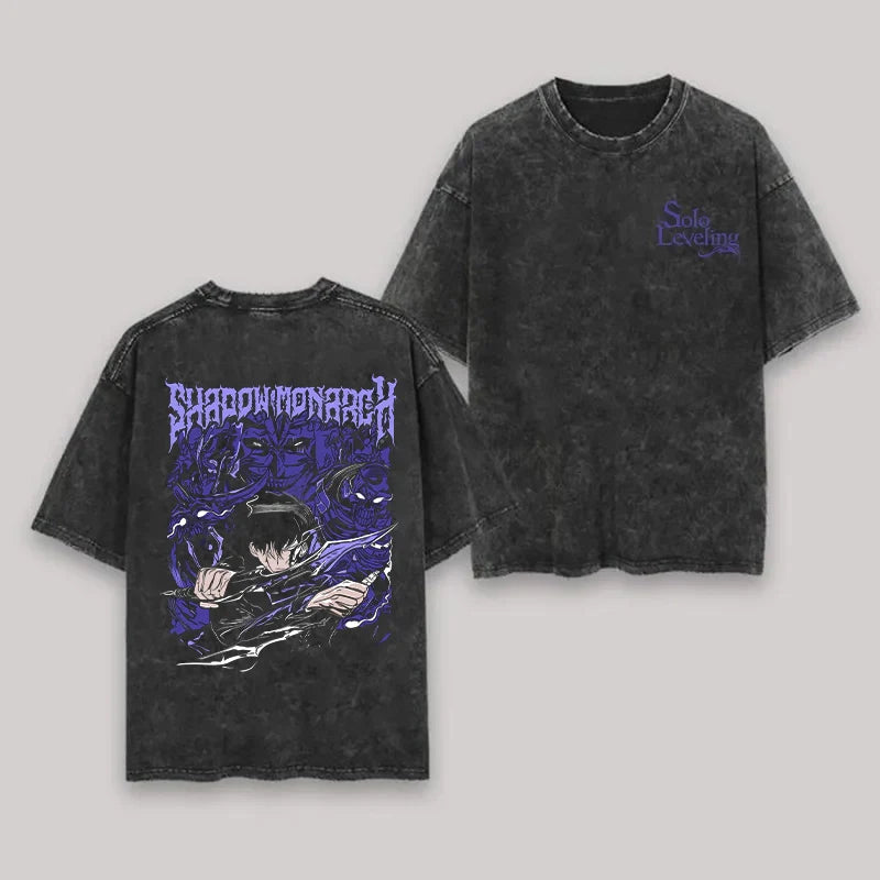 Shadow Monarch Printed Unisex Washed T-Shirt