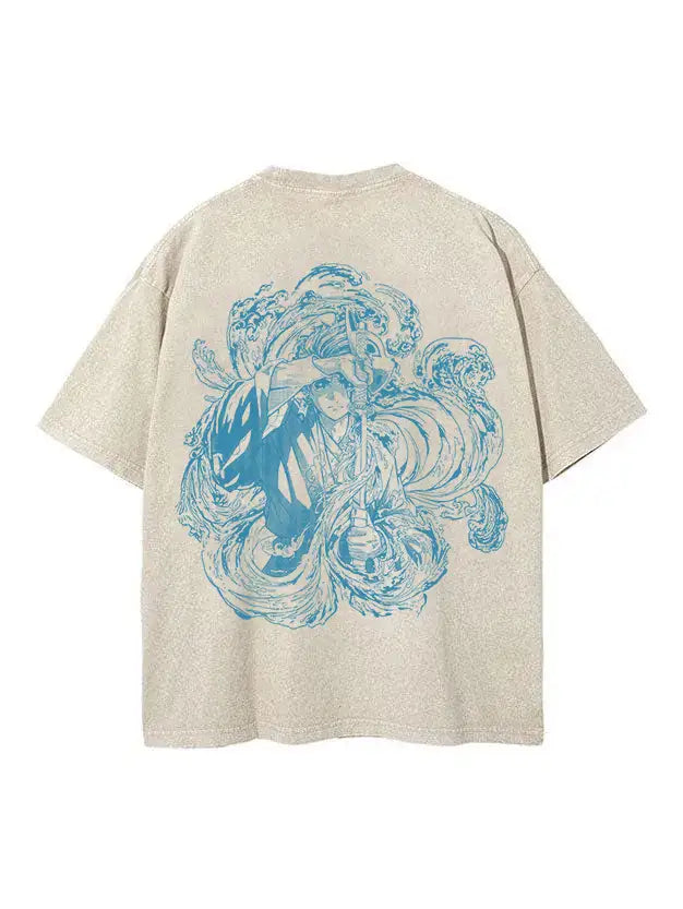 Demon Slayer Anime Unisex Washed T-Shirt