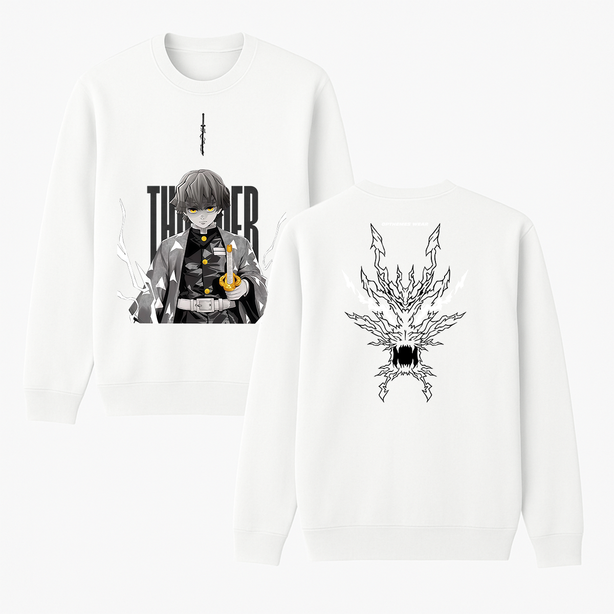 Zenitsu Demon Slayer Anime Unisex  Crewneck Sweatshirt