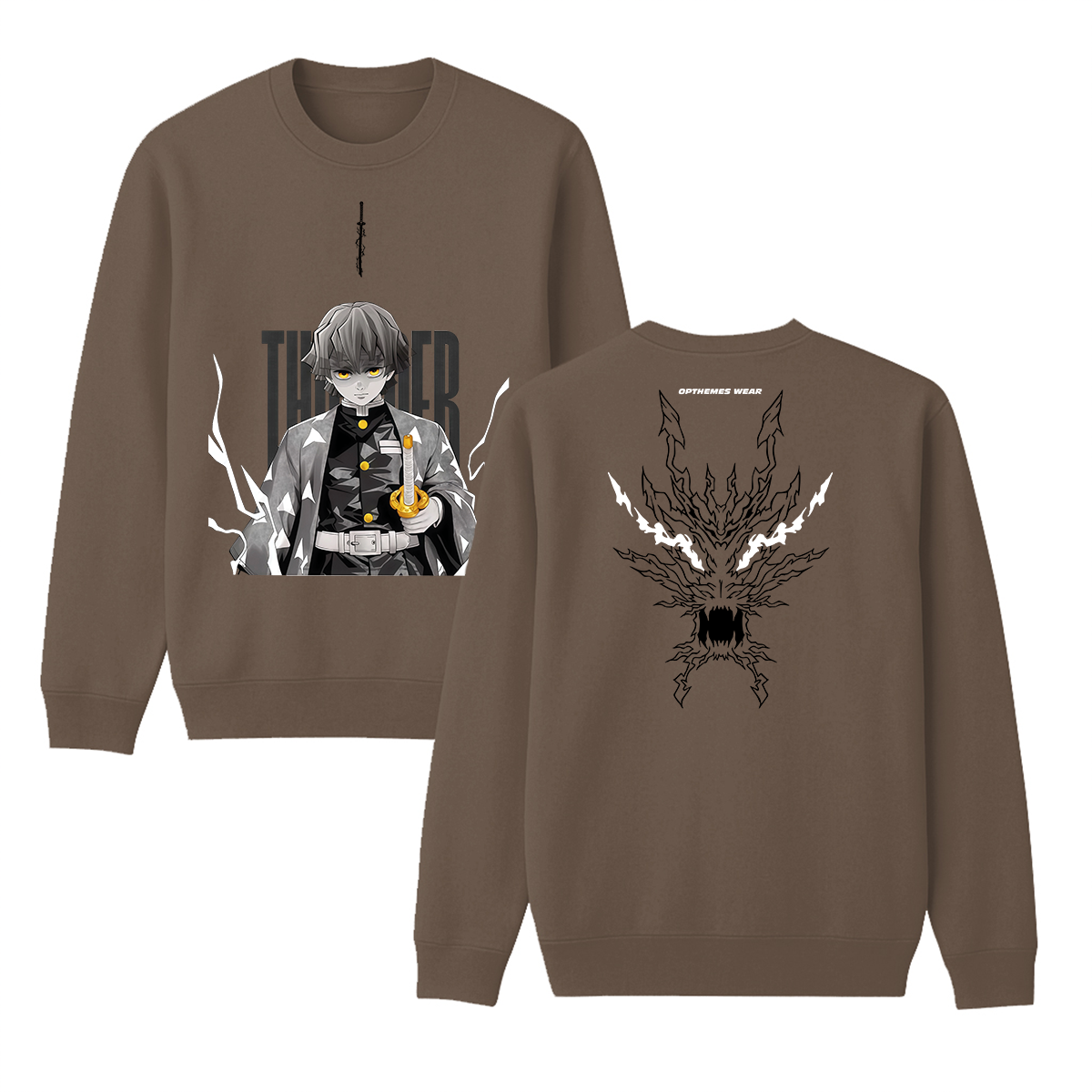 Zenitsu Demon Slayer Anime Unisex  Crewneck Sweatshirt