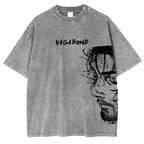 "Vagabond Musashi Miyamoto Black" Washed Oversized T-Shirt