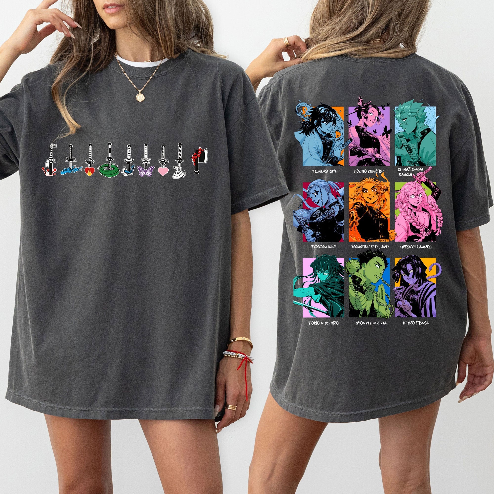 Demon Slayer Hashira Characters Unisex T-shirt- Hoodie- Sweatshirt