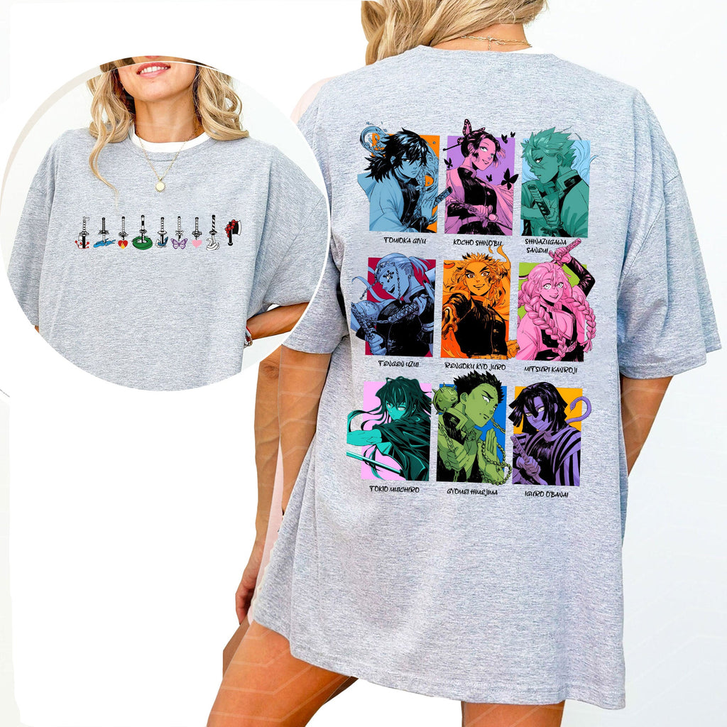 Demon Slayer Hashira Characters Unisex T-shirt- Hoodie- Sweatshirt
