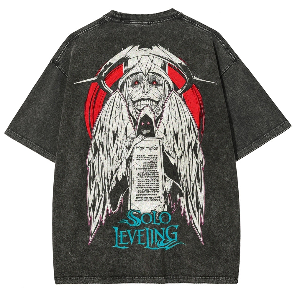 Solo Leveling Printed Unisex Washed T-Shirt