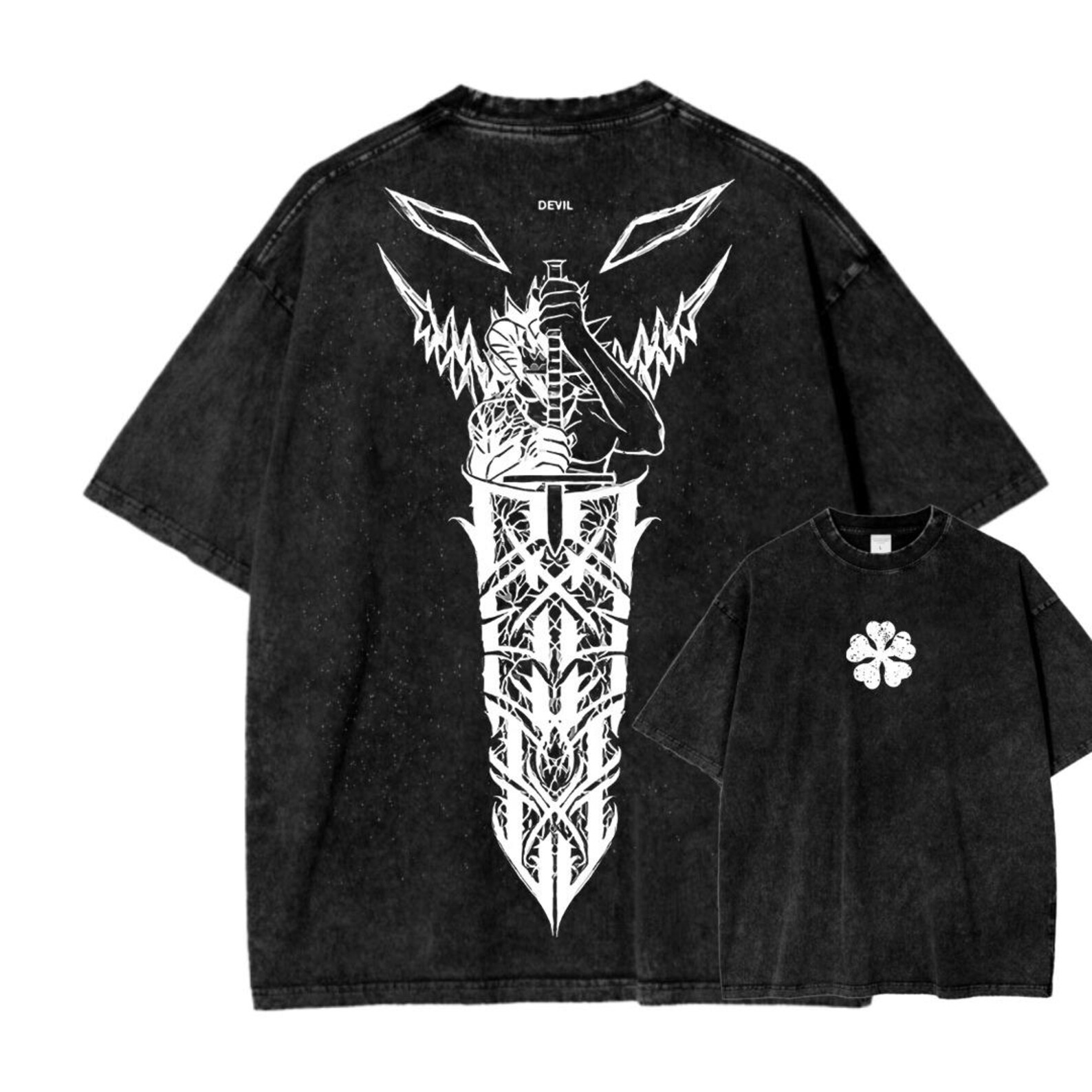 Black Clover Vintage Wash Anime Tee