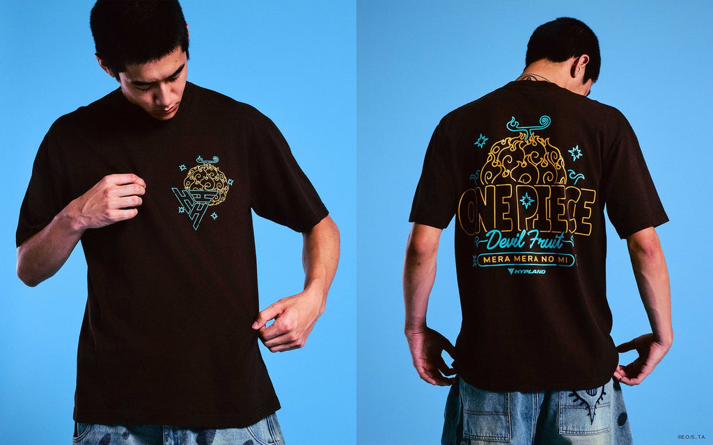 ONE PIECE NEON FLAME SHIRT (CHOCOLATE)