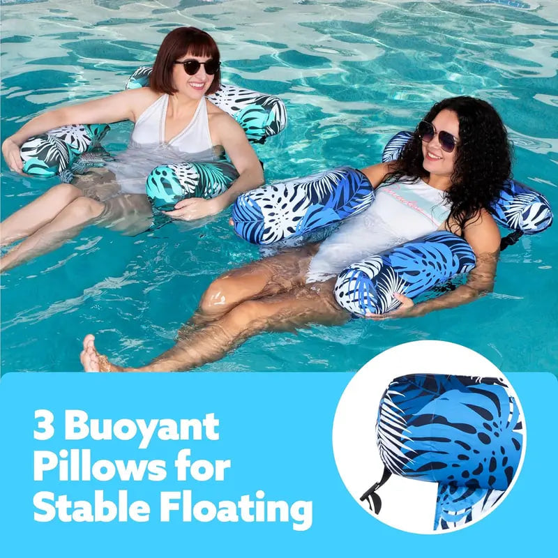 Inflatable Floating Pool Chair for Summer Relaxation