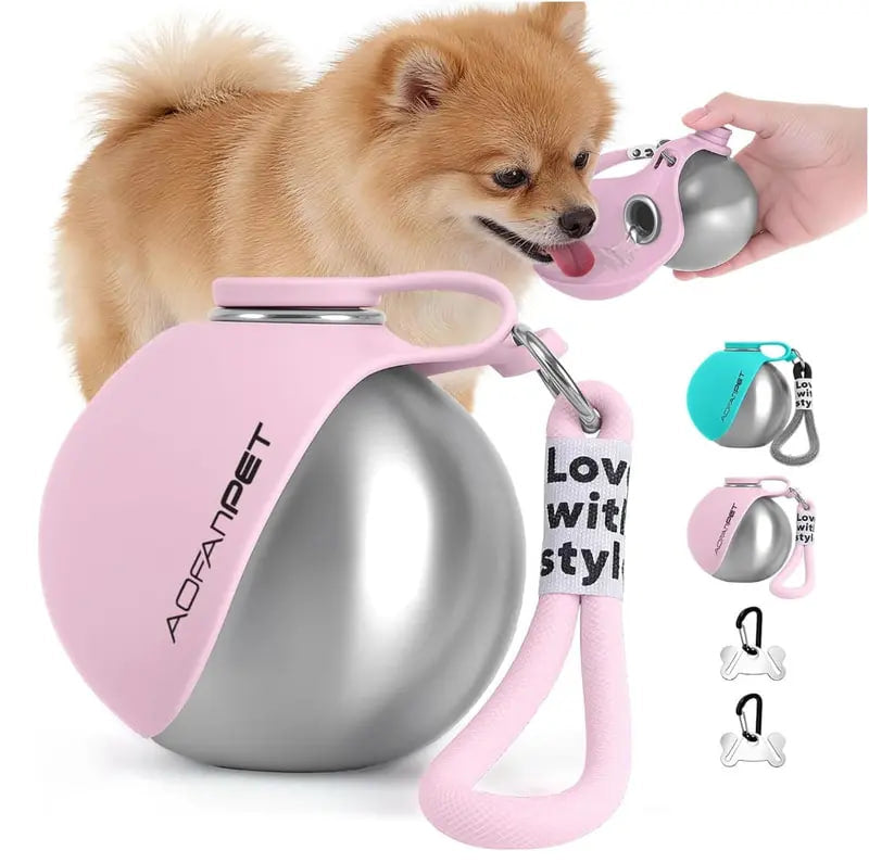 AeroPup™ Premium Edelstahl Hundewasserflasche – Auslaufsicher & Tragbar für unterwegs