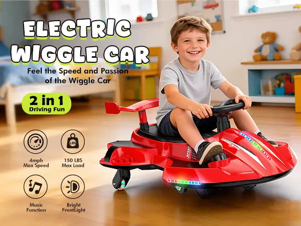AeroDrift™ | Manual-Powered Neon Plasma Car | LED & Music – Premium Edition