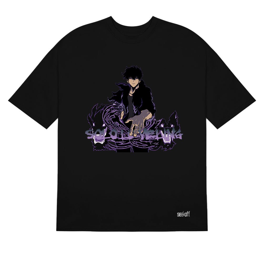 Solo Leveling Shadow Monarch T-Shirt - Dark Anime Graphic Design