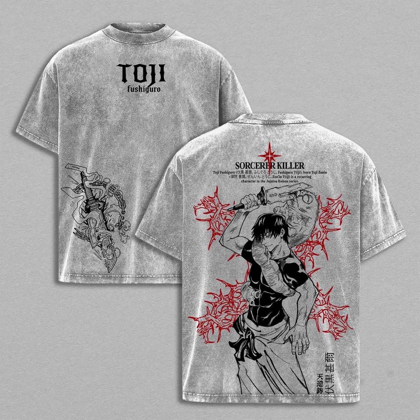 Jujutsu Kaisen Toji Fushiguro Washed T-shirt/Crewneck/Hoodie