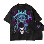 Solo-Leveling Ahjin Guild Unisex Fit Washed T-Shirt