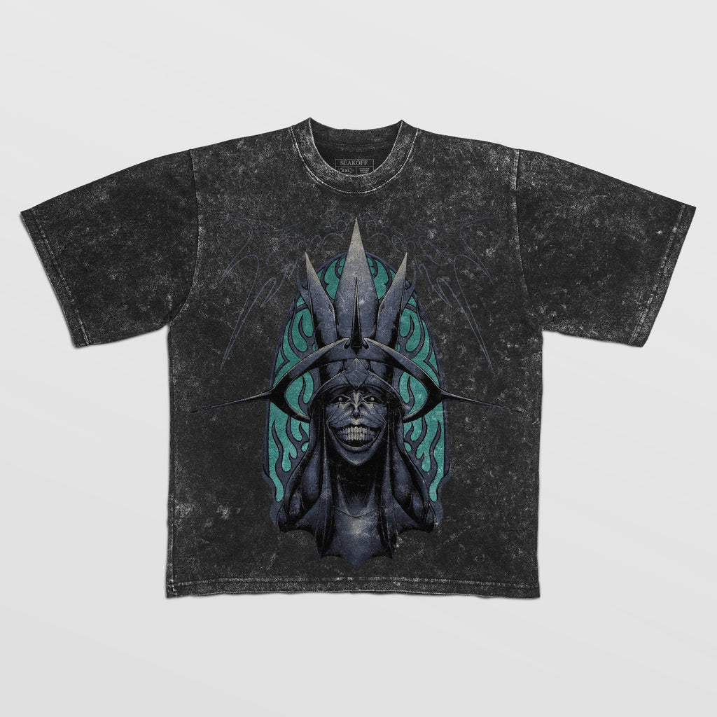 Vintage Solo Leveling Anime Graphic Tee - Monarch of Frost Design | Premium Quality Shirt